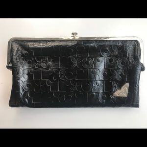 Like New Black Patent Leather ROXY Clutch